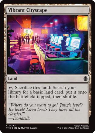Vibrant Cityscape (Surge Foil)  [Foil]  (TMC-082) - [Commander: Teenage Mutant Ninja Turtles]