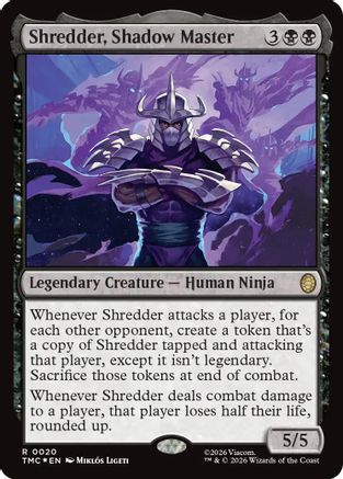 Shredder, Shadow Master (Surge Foil)  [Foil]  (TMC-020) - [Commander: Teenage Mutant Ninja Turtles]