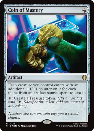 Coin of Mastery (Surge Foil)  [Foil]  (TMC-038) - [Commander: Teenage Mutant Ninja Turtles]