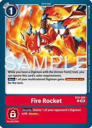 Fire Rocket (Foil Reprint) (BT8-095) - [Advanced Booster Digimon Generation] Foil - Trinity Hobby