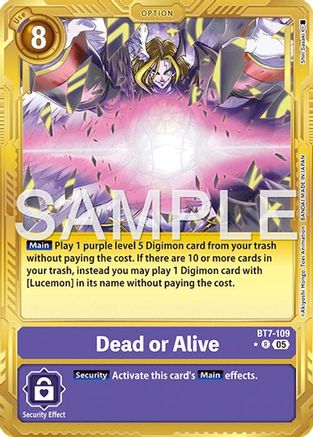 Dead or Alive (Gold Border) (BT7-109) - [Advanced Booster Digimon Generation] Foil - Trinity Hobby