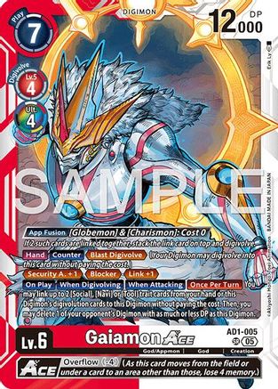Gaiamon ACE (AD1-005) - [Advanced Booster Digimon Generation] Foil - Trinity Hobby