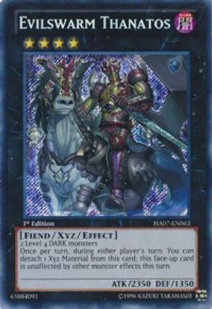 Evilswarm Thanatos [HA07-EN063] Secret Rare - Trinity Hobby