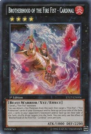 Brotherhood of the Fire Fist - Cardinal [LTGY-EN054] Secret Rare - Trinity Hobby