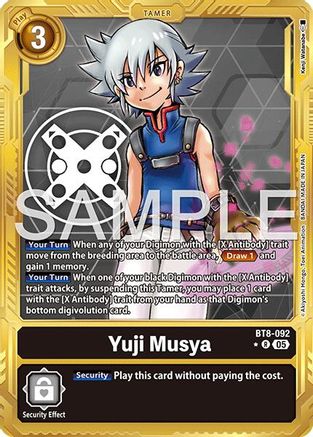 Yuji Musya (Gold Border) (BT8-092) - [Advanced Booster Digimon Generation] Foil - Trinity Hobby