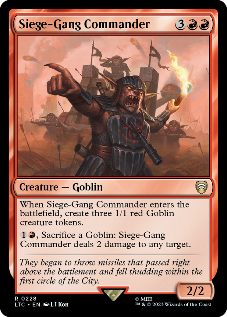 Siege-Gang Commander [The Lord of the Rings: Tales of Middle-Earth Commander] - Trinity Hobby