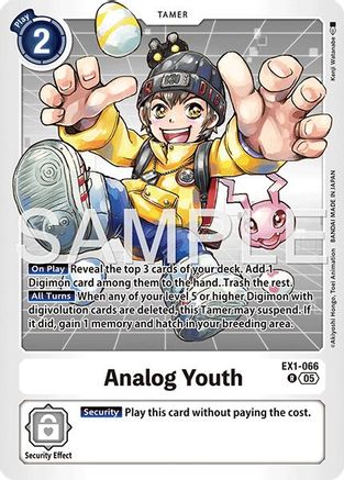 Analog Youth (Reprint) (EX1-066) - [Advanced Booster Digimon Generation] Foil - Trinity Hobby