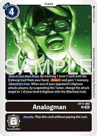 Analogman (Reprint) (BT11-092) - [Advanced Booster Digimon Generation] Foil - Trinity Hobby