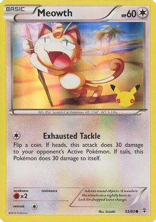 Meowth (20th Anniversary) - (053/83) Holofoil [Miscellaneous Cards & Products] - Trinity Hobby