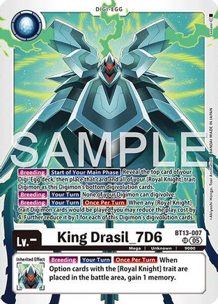 King Drasil_7D6 (Reprint) (BT13-007) - [Advanced Booster Digimon Generation] Foil - Trinity Hobby