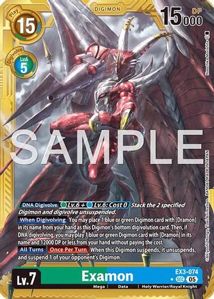 Examon (Gold Border) (EX3-074) - [Advanced Booster Digimon Generation] Foil - Trinity Hobby