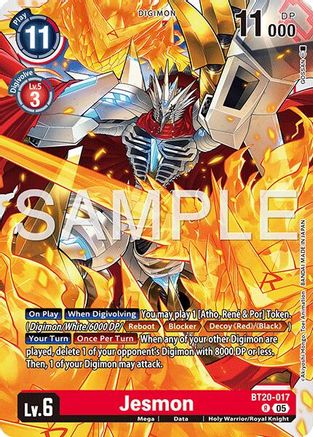 Jesmon (Reprint) (BT20-017) - [Advanced Booster Digimon Generation] Foil