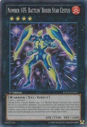 Number 105: Battlin' Boxer Star Cestus [LTGY-EN051] Super Rare - Trinity Hobby