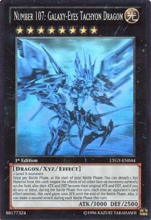 Number 107: Galaxy-Eyes Tachyon Dragon [LTGY-EN044] Ghost Rare - Trinity Hobby