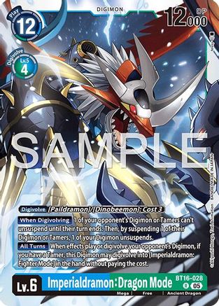 Imperialdramon: Dragon Mode - BT16-028 (Reprint) (BT16-028) - [Advanced Booster Digimon Generation] Foil - Trinity Hobby