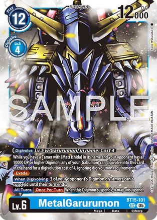 MetalGarurumon (Reprint) (BT15-101) - [Advanced Booster Digimon Generation] Foil - Trinity Hobby
