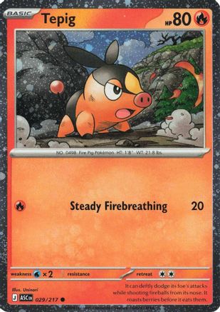 Tepig (Cosmos Holo) - (029/217) Holofoil [Miscellaneous Cards & Products] - Trinity Hobby