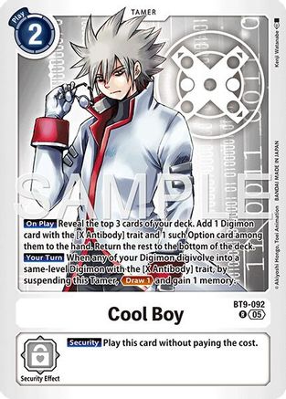 Cool Boy - BT9-092 (Reprint) (BT9-092) - [Advanced Booster Digimon Generation] Foil - Trinity Hobby