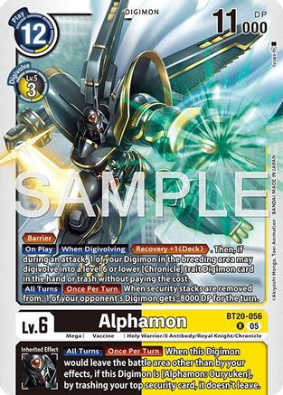 Alphamon (Reprint) (BT20-056) - [Advanced Booster Digimon Generation] Foil - Trinity Hobby
