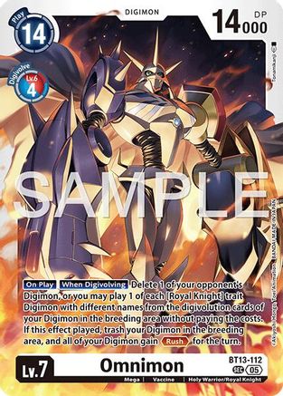 Omnimon - BT13-112 (Reprint) (BT13-112) - [Advanced Booster Digimon Generation] Foil - Trinity Hobby