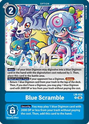Blue Scramble (Reprint) (LM-028) - [Advanced Booster Digimon Generation] Foil - Trinity Hobby