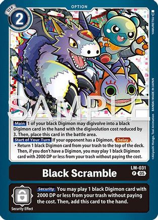 Black Scramble (Reprint) (LM-031) - [Advanced Booster Digimon Generation] Foil - Trinity Hobby