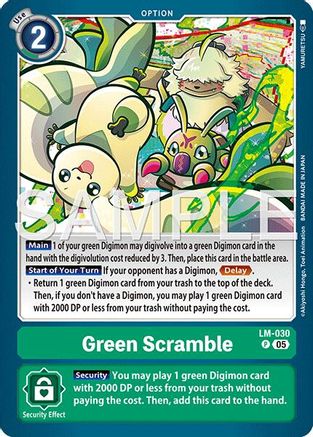 Green Scramble (Reprint) (LM-030) - [Advanced Booster Digimon Generation] Foil