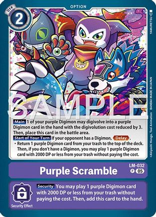 Purple Scramble (Reprint) (LM-032) - [Advanced Booster Digimon Generation] Foil - Trinity Hobby