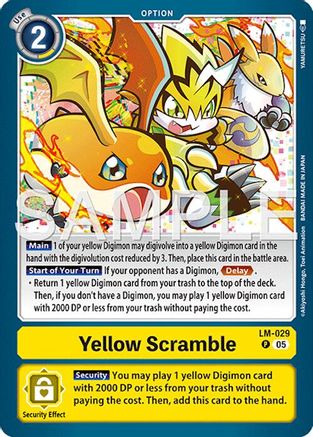 Yellow Scramble (Reprint) (LM-029) - [Advanced Booster Digimon Generation] Foil - Trinity Hobby