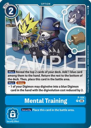 Mental Training (Reprint) (P-104) - [Advanced Booster Digimon Generation] Foil - Trinity Hobby