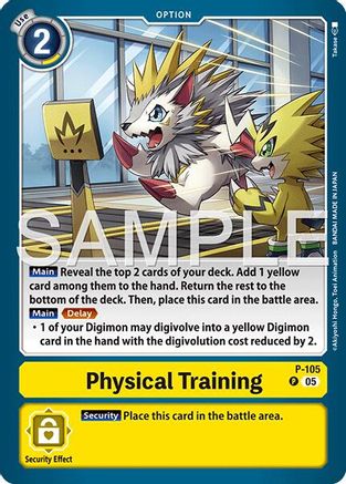 Physical Training (Reprint) (P-105) - [Advanced Booster Digimon Generation] Foil - Trinity Hobby