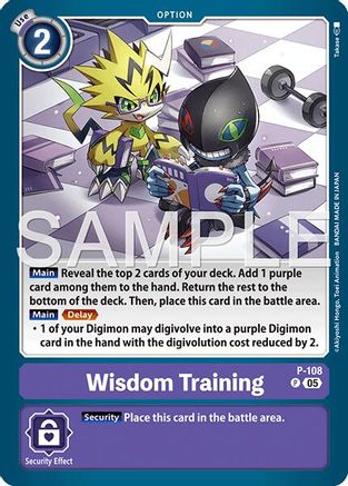 Wisdom Training (Reprint) (P-108) - [Advanced Booster Digimon Generation] Foil - Trinity Hobby