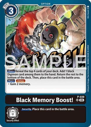 Black Memory Boost! (Reprint) (P-039) - [Advanced Booster Digimon Generation] Foil