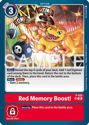 Red Memory Boost! (Reprint) (P-035) - [Advanced Booster Digimon Generation] Foil
