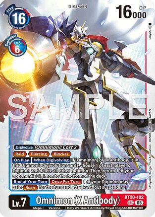 Omnimon (X Antibody) (Reprint) (BT20-102) - [Advanced Booster Digimon Generation] Foil - Trinity Hobby