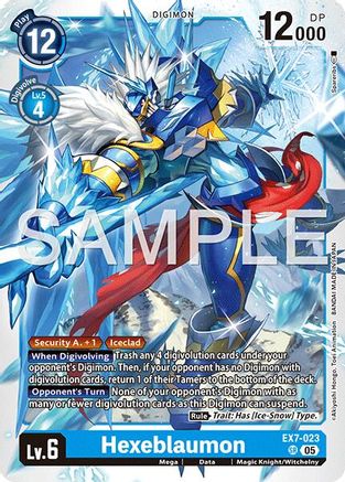 Hexeblaumon (Reprint) (EX7-023) - [Advanced Booster Digimon Generation] Foil - Trinity Hobby