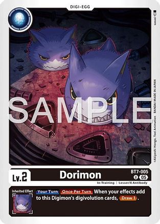 Dorimon (Reprint) (BT7-005) - [Advanced Booster Digimon Generation] Foil - Trinity Hobby
