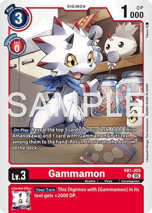 Gammamon - RB1-005 (Reprint) (RB1-005) - [Advanced Booster Digimon Generation] Foil - Trinity Hobby