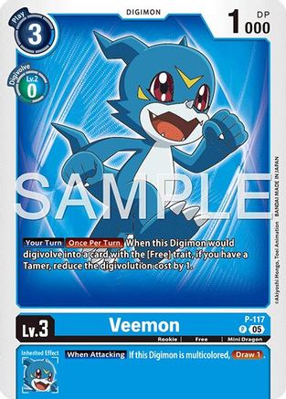Veemon - P-117 (Reprint) (P-117) - [Advanced Booster Digimon Generation] Foil - Trinity Hobby