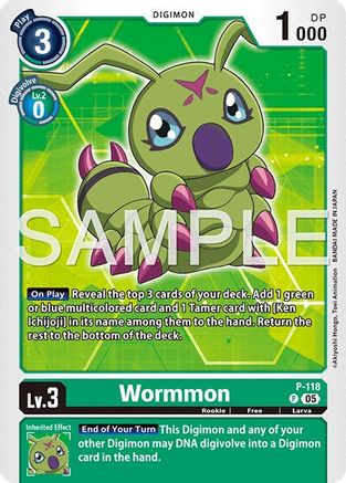 Wormmon - P-118 (Reprint) (P-118) - [Advanced Booster Digimon Generation] Foil - Trinity Hobby