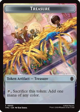 Treasure // Copy Double-Sided Token  (TMC-3 // 1) - [Commander: Teenage Mutant Ninja Turtles] - Trinity Hobby