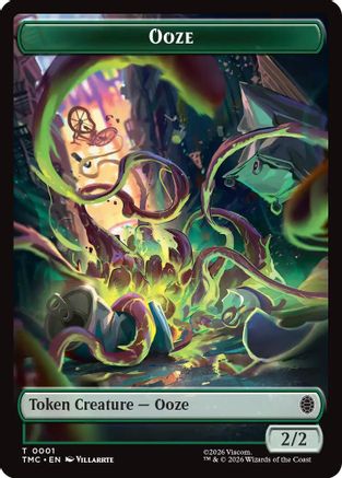 Ooze // Copy Double-Sided Token  [Foil]  (TMC-1 // 1) - [Commander: Teenage Mutant Ninja Turtles] - Trinity Hobby