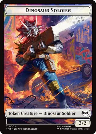 Dinosaur Soldier // Copy Double-Sided Token  (TMT-2 // 1) - [Teenage Mutant Ninja Turtles] - Trinity Hobby