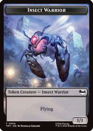 Insect Warrior // Food Double-Sided Token  [Foil]  (TMT-4 // 8) - [Teenage Mutant Ninja Turtles] - Trinity Hobby