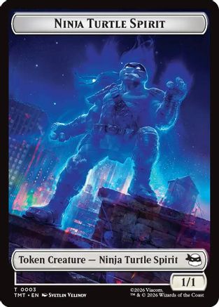 Ninja Turtle Spirit // Food Double-Sided Token  [Foil]  (TMT-3 // 8) - [Teenage Mutant Ninja Turtles] - Trinity Hobby
