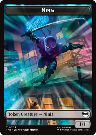 Ninja // Mutagen Double-Sided Token  (TMT-5 // 9) - [Teenage Mutant Ninja Turtles] - Trinity Hobby