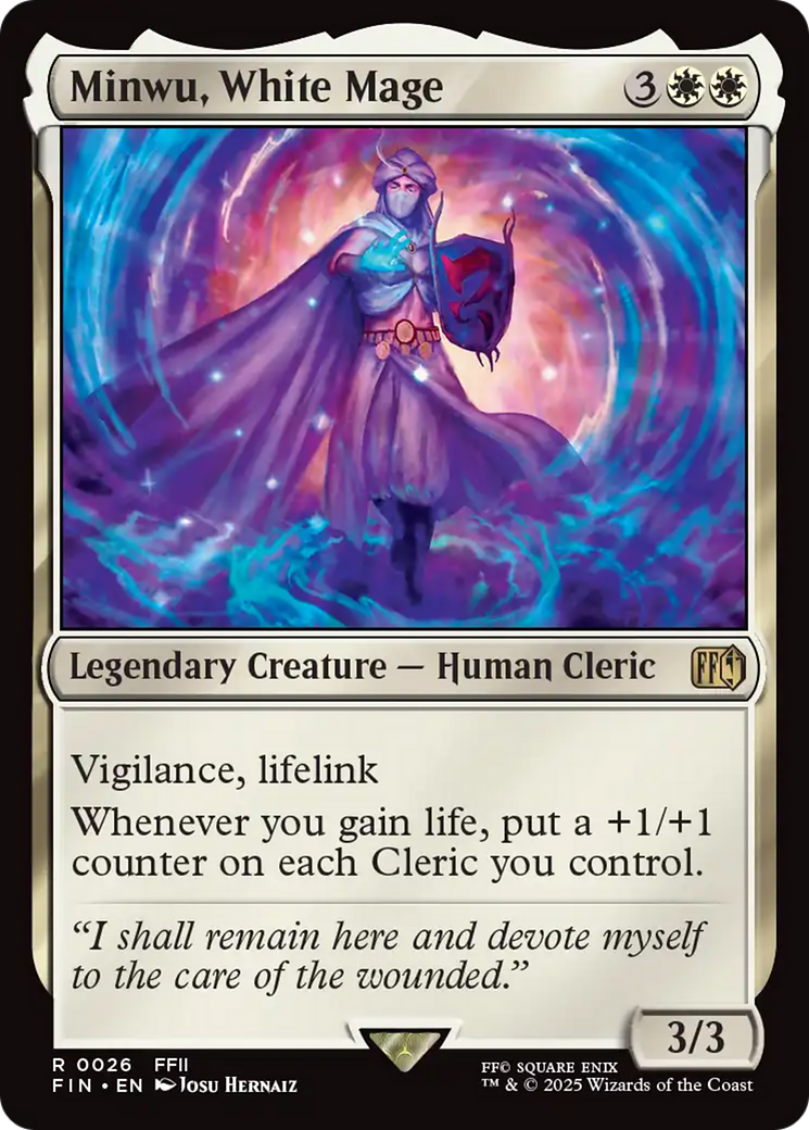 Minwu, White Mage  [Foil]  (FIN-026) - [FINAL FANTASY] - Trinity Hobby