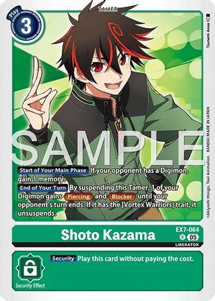 Shoto Kazama (Reprint) (EX7-064) - [Advanced Booster Digimon Generation] Foil - Trinity Hobby