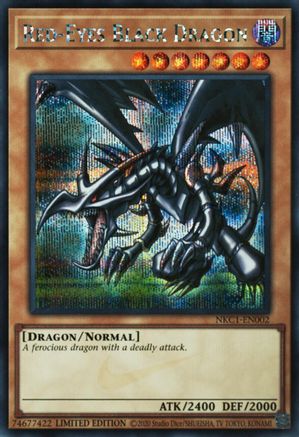 Red-Eyes Black Dragon [NKC1-EN002] - Miscellaneous Promotional Cards Limited - Prismatic Secret Rare - Trinity Hobby