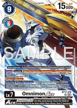 Omnimon ACE (Reprint) (BT17-078) - [Advanced Booster Digimon Generation] Foil - Trinity Hobby